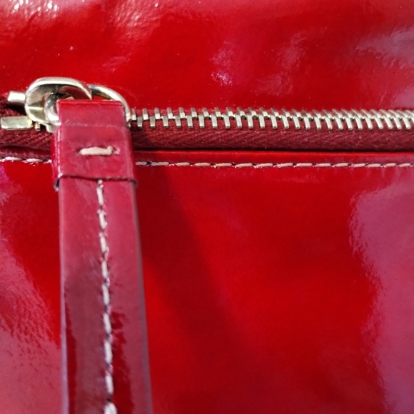 Dooney & Bourke Red Patent Leather Hobo Shoulder Bag - Picture 5 of 16